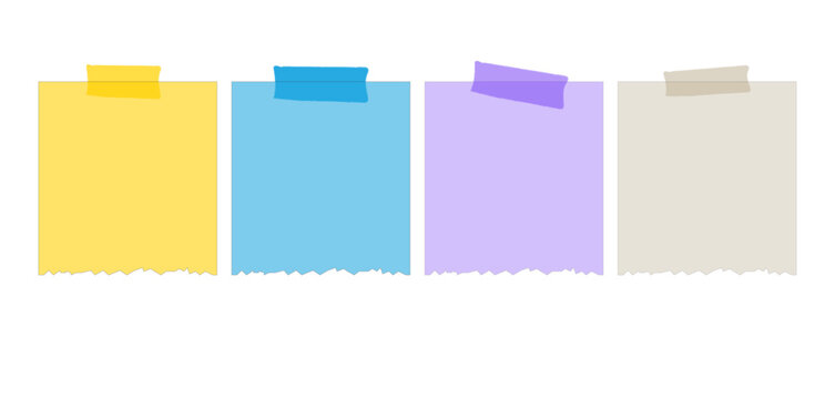 Sticky note reminder. Post it note paper. Colorful sheets for notes 