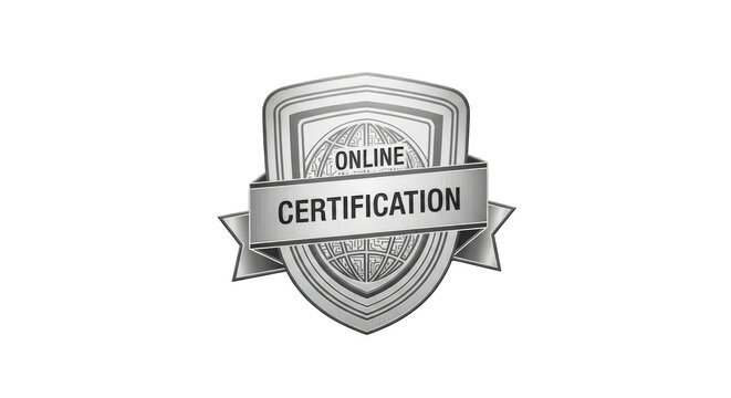 Online certification badge, seal of approval, and verification concept