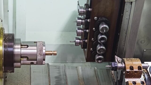 CNC Automatic Lathe Machine with Multi-Spindle Tooling System for Precision Metal Turning