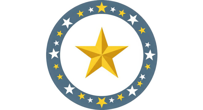 a star surrounded by a circle of smaller stars