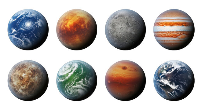 a collection of eight planets in our solar system