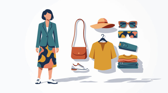 A woman's fashion ensemble