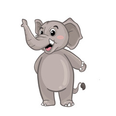 Naklejka premium cheerful elephant