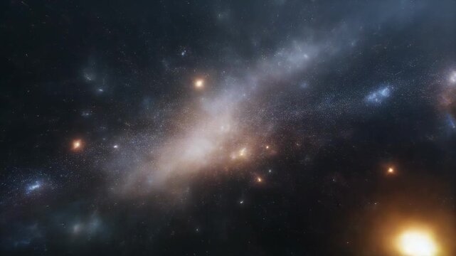 galaxy space nebula twinkling stars cosmic clouds