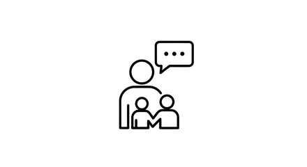 Fototapeta premium Adult teaching child, communication icon, mentorship, education, guidance, family, support, learning
