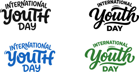 International youth day logos and typography designs © Maria Akhter