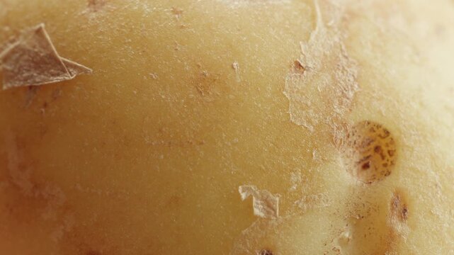 New potato close up rotating camera motion stock footage