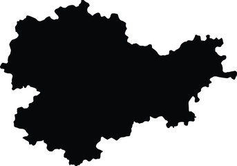 Obraz premium black silhouette map of a European country
