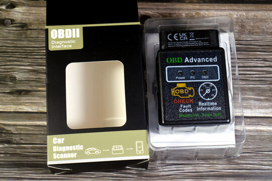 Cairo, Egypt, June 7 2026: Wireless OBD2 Scanner Comprehensive System Scanning, emissions testing, Real-Time data analysis for Android And IOS, Compatible with most vehicles