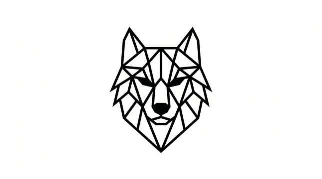 Bold geometric wolf logo ideal for esports teams, fitness brands, outdoor companies, and modern businesses.