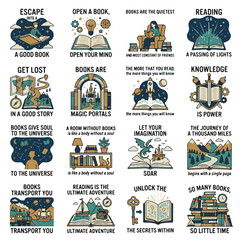 Reading Concepts Collection Illustrates the Benefits of Knowledge and Adventure © Afi