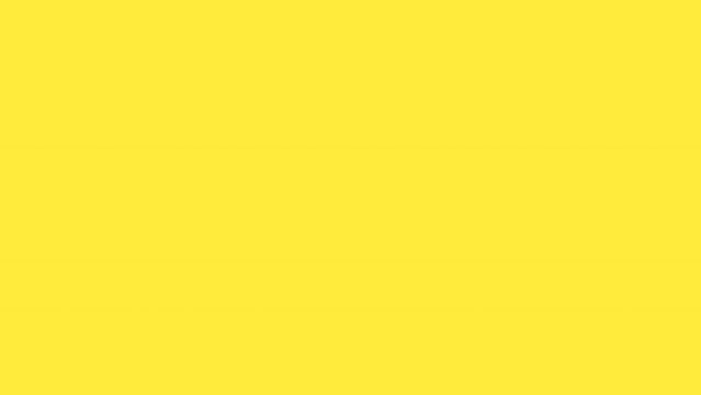 Minimalist bright yellow background video for commercial overlay, titles, and text space.