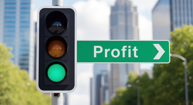 Profit generation strategy for immediate financial growth and direct investment return guiding business commercial decision toward revenue acceleration with clear arrow indicating monetary success