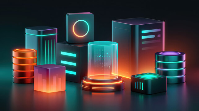 Abstract data storage illustration
