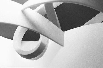 Twisted shapes for abstract background, studio shot photo © Allusioni