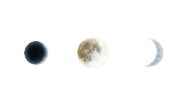 Phases of the Moon Celestial Bodies in Space