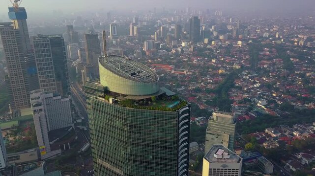 Aerial view building in central Jakarta