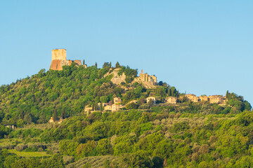 Naklejka premium Castiglione d'Orcia Town view in Tuscany Region of Italy