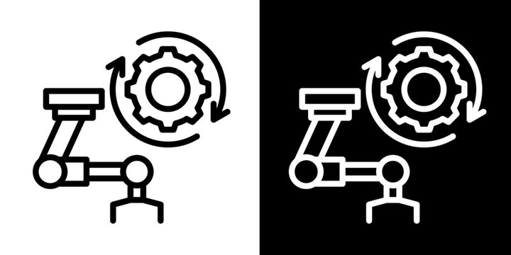 Packaging Circle  Icon Set White Line Style Collection