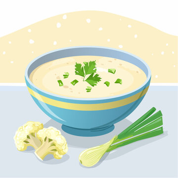Blumenkohlcremesuppe mit Kr&auml;utern