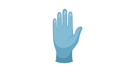 Fototapeta premium Hand in glove showing palm with fingers raised
