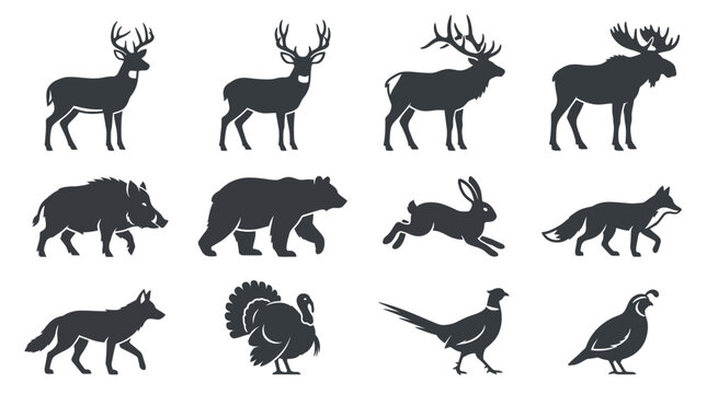  Includes: whitetail deer, mule deer, elk, moose, wild boar, black bear, rabbit, fox, coyote, wild turkey, pheasant, quail.