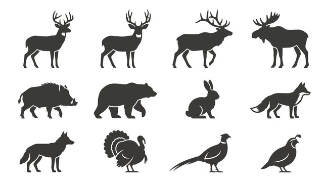  Includes: whitetail deer, mule deer, elk, moose, wild boar, black bear, rabbit, fox, coyote, wild turkey, pheasant, quail.