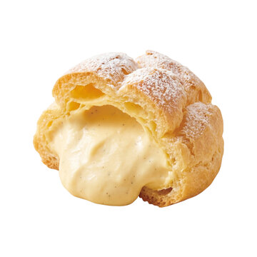 濃厚クリームが広がるふんわりシュークリーム