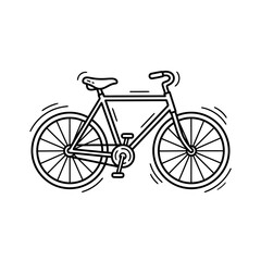 Fototapeta premium Bicycle in Motion with Rider.