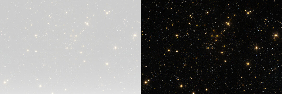 Luxury golden sparkling stars with glowing celestial dust and radiant magical festive light effect