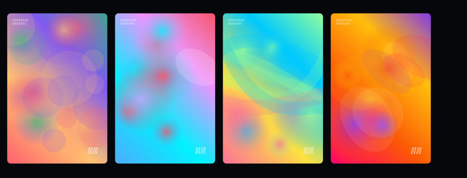 Vibrant abstract backgrounds, colorful gradient textures, neon geometric patterns, modern design elements, 5 vector background templates