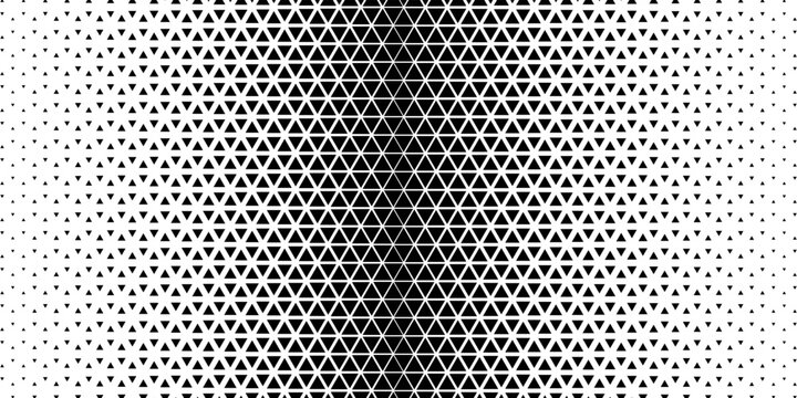 Halftone triangles pattern. Abstract geometric gradient background. Vector illustration, EPS 10.