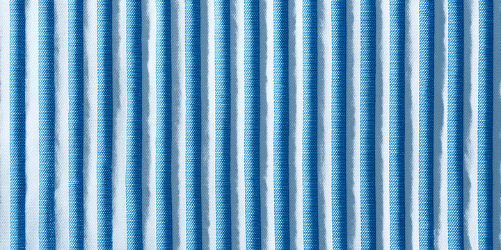 Vertical blue and white striped fabric background