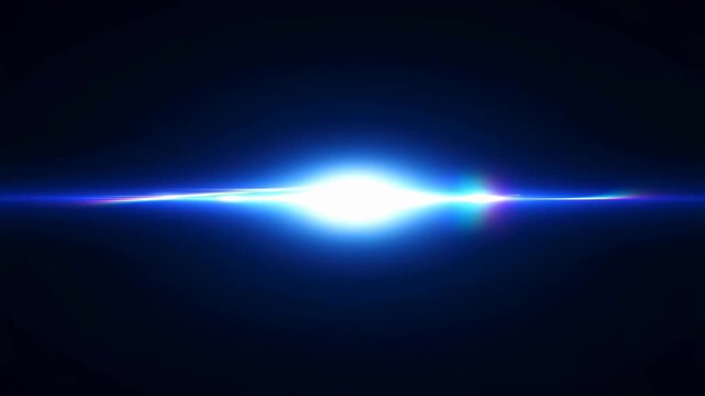 Bright blue light beam emerging from darkness, creating a sense of mystery and intrigue. Ideal for sci-fi, technology, and cinematic effects