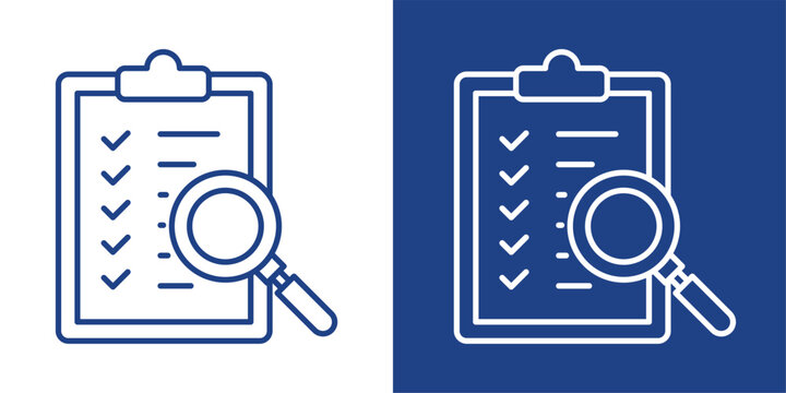 Evaluation Blue And White Icon Style Collection