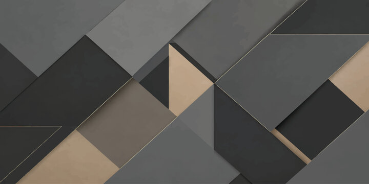 Abstract black and white geometric tile pattern background with 3D cube shapes and modern seamless design template