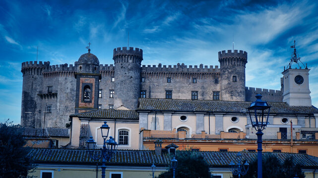 Panoramic View of Castello Orsini Odescalchi in Bracciano Italy