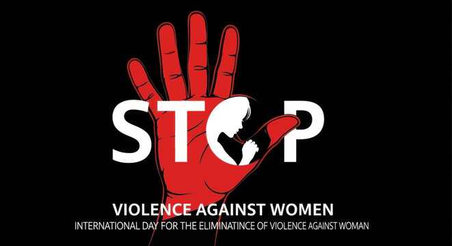 Stop violence against women awareness poster