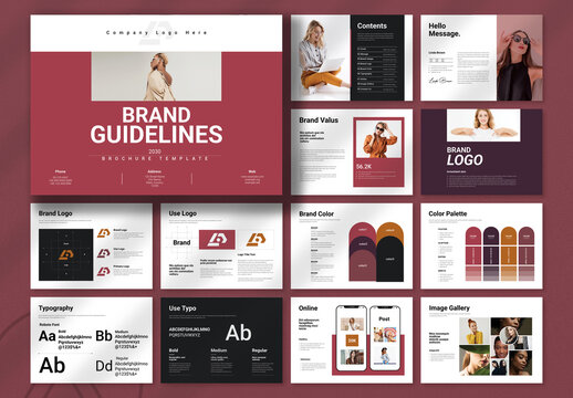 Brand Guidelines Landscape Brochure Template