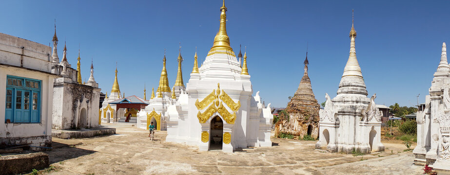 Nature and temple impressions on Inle Lake in Myanmar.
