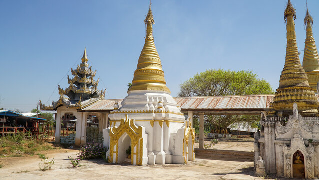 Nature and temple impressions on Inle Lake in Myanmar.