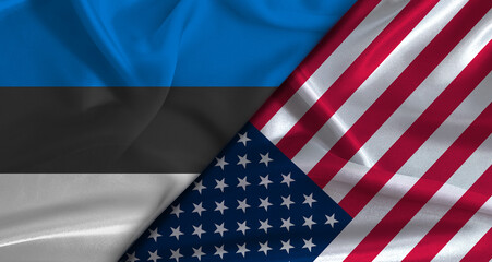 Obraz premium Bilateral relations between Estonia and United States. Diplomatic relations between United States and Estonia