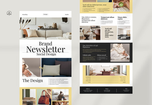 Brand Newsletter Social Design Template
