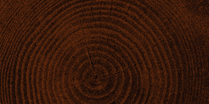 Natural wood grain texture with tree ring pattern vector illustration background. Wooden background featuring organic circular lines and rich brown tones background for elegant design projects.