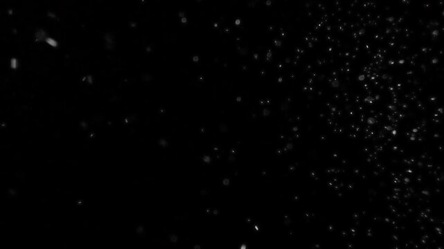 Falling snow particle transition overlay for winter effects and blizzard scenes
