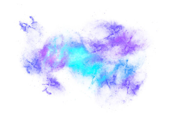 Blue Purple Nebula PNG Abstract Cosmic Cloud with Glowing Galaxy Dust and Space Energy © Mas Water