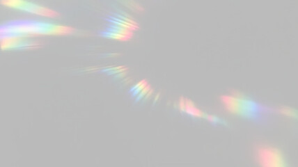Optical crystal spectrum with rainbow light reflections and glowing lens effects creating premium decorative background for designers. © IULIIA