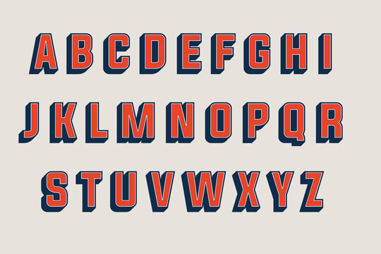 Retro style typeface, bold font