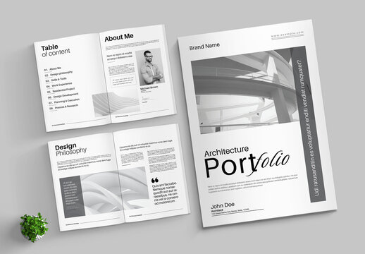 Architecture Portfolio Template Design