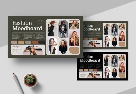 Mood Board Design Template Layout